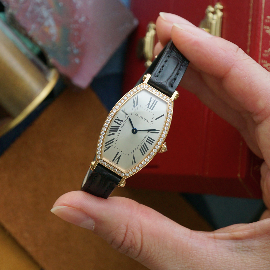 Cartier Ladies Tonneau Diamond Rose Gold WE400331 | Box