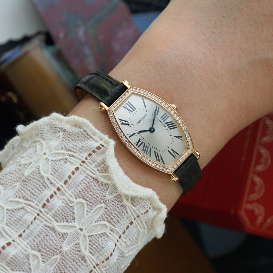 Cartier Ladies Tonneau Diamond Rose Gold WE400331 | Box