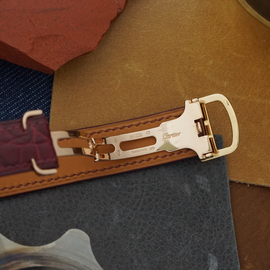 Cartier 1990s Ronde Louis CPCP Paris Mécanique W1527951 Yellow Gold 32mm