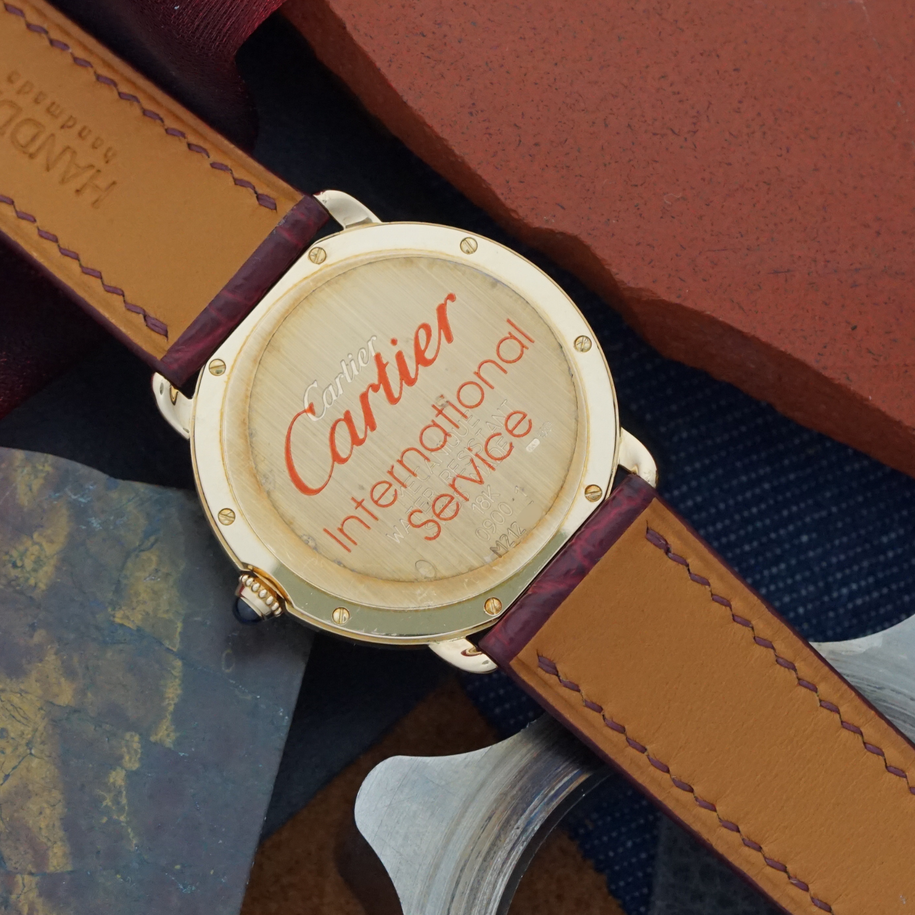 Cartier 1990s Ronde Louis CPCP Paris Mécanique W1527951 Yellow Gold 32mm