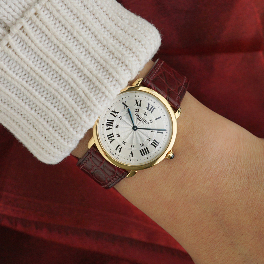 Cartier 1990s Ronde Louis CPCP Paris Mécanique W1527951 Yellow Gold 32mm