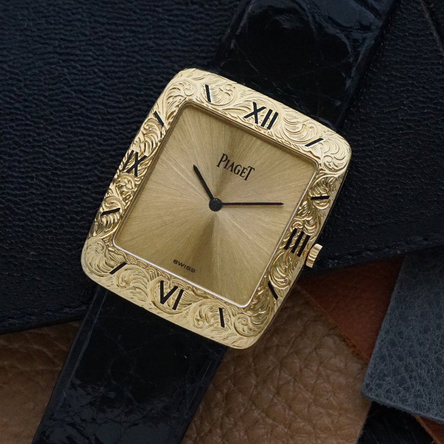 Piaget 1970s Ultra-Thin Ref. 9687 Decorated 18k Yellow Gold
