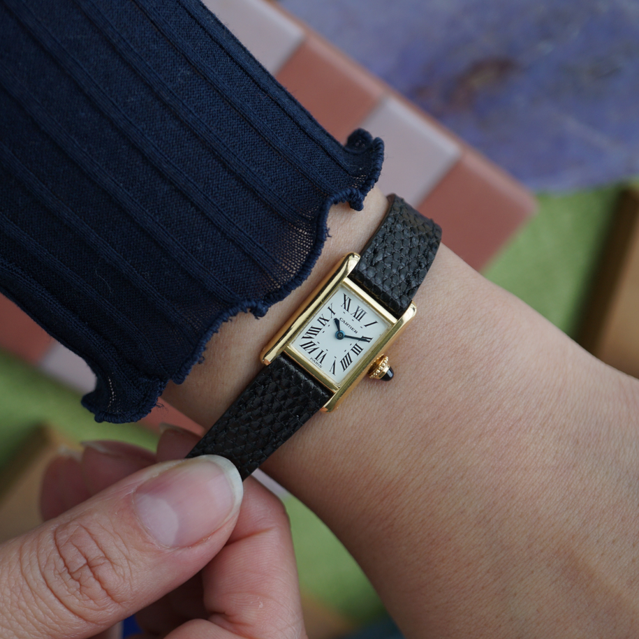 Cartier 1960s Vintage Mini Tank Louis 18k Yellow Gold 15mm