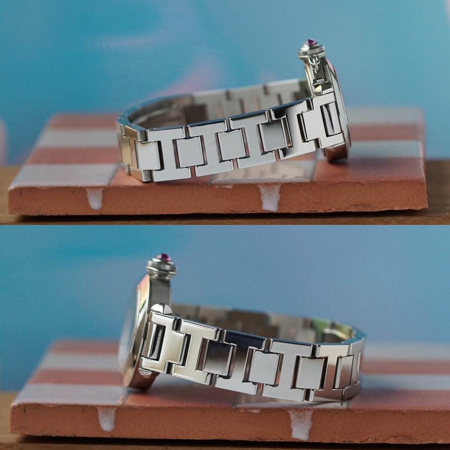 Cartier Mini Miss Pasha Pink Dial W3140008 Stainless Steel