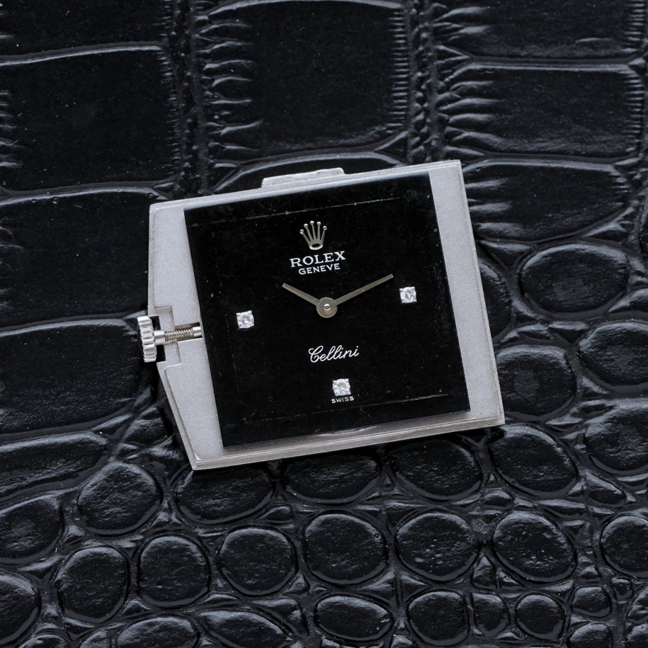 Rolex 1975 Cellini King Midas Diamond Bezel Asymmetrical 4031 White Gold Manual