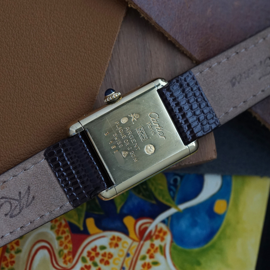 Cartier 1980s Ladies Must Tank Vermeil 21mm Manual Wind