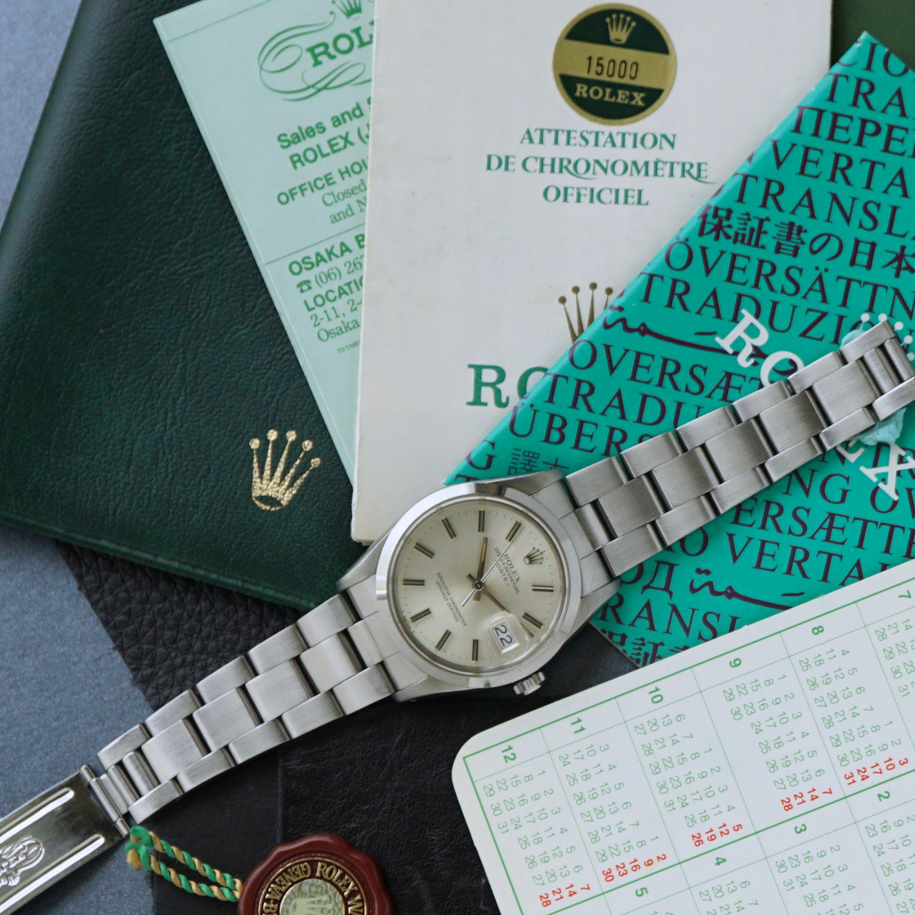 Rolex 1987 Date 15000 Oyster Perpetual Stainless Steel | Paper | Box
