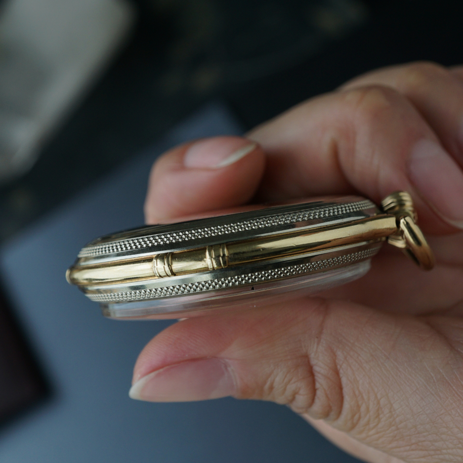 1929 Illinois Bunn Special Two-Tone 14k Gold Fill Railroad Pocket Watch Case 206
