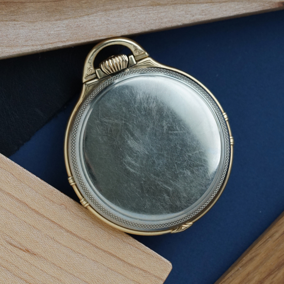 1929 Illinois Bunn Special Two-Tone 14k Gold Fill Railroad Pocket Watch Case 206