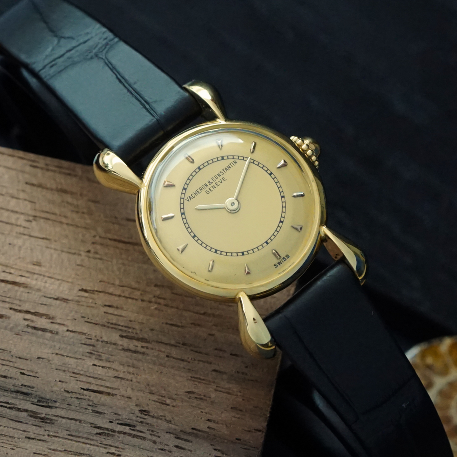 Vacheron Constantin Vintage Mini Teardrop Lug Watch 18k Yellow Gold 1940s 1950s