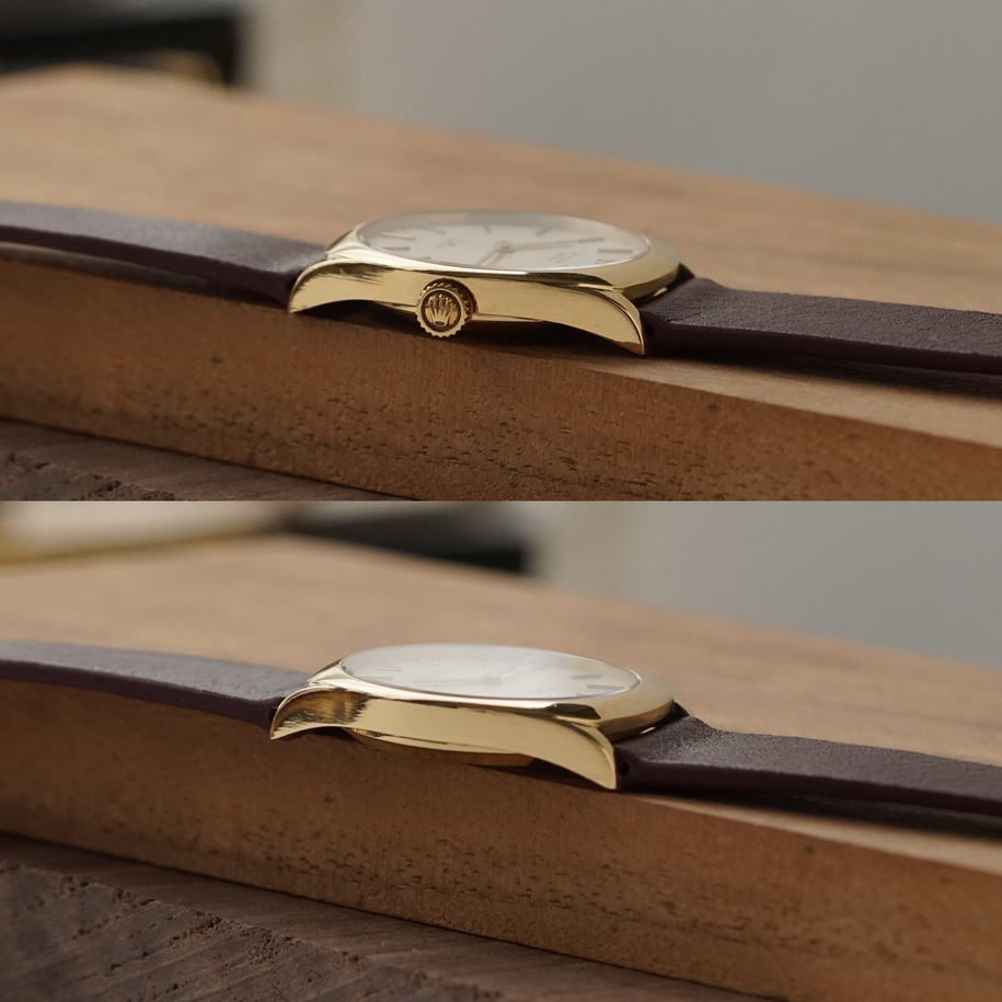 Rolex Cellini Cushion Watch Ref. 4129 in 18k Yellow Gold Circa 1975