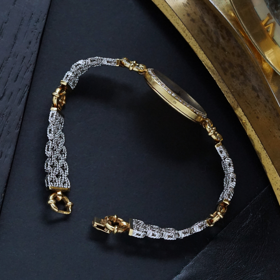 Vintage Audemars Piguet Woven Chain Diamond Watch, Circa 1970s