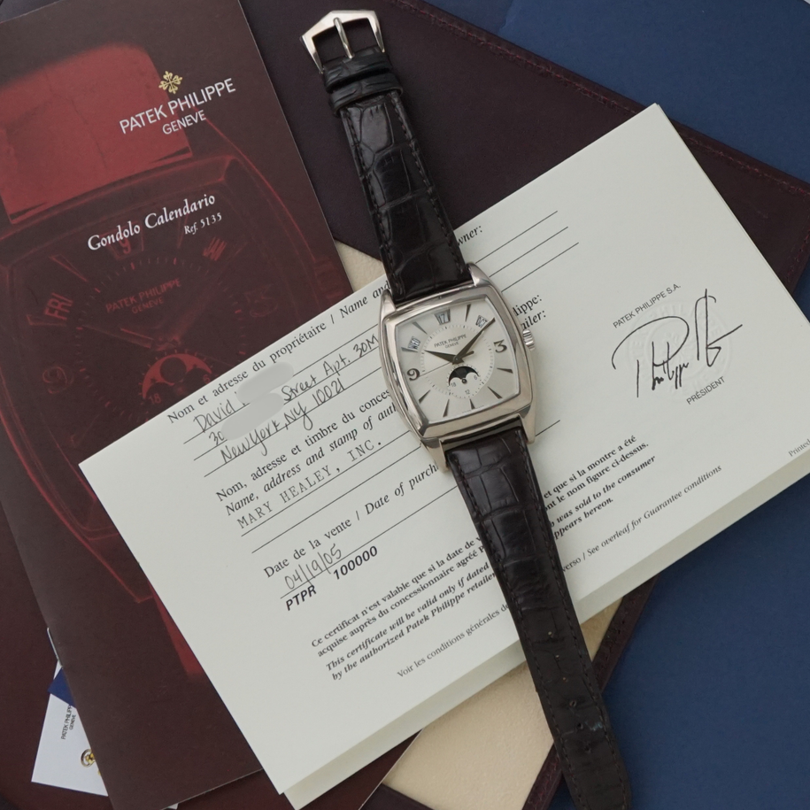 Patek Philippe Gondolo Calendario Ref. 5135G White Gold | 2005 Papers