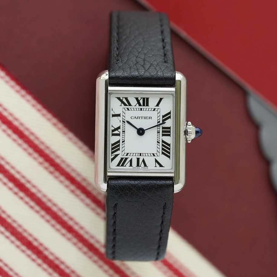 Cartier Small Tank Must WSTA0042 w/ 2021 Card Stainless Steel 22mm Quartz