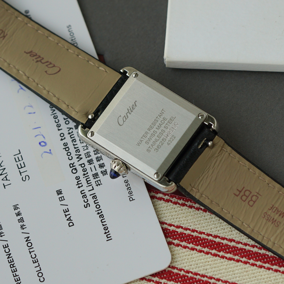 Cartier Small Tank Must WSTA0042 w/ 2021 Card Stainless Steel 22mm Quartz