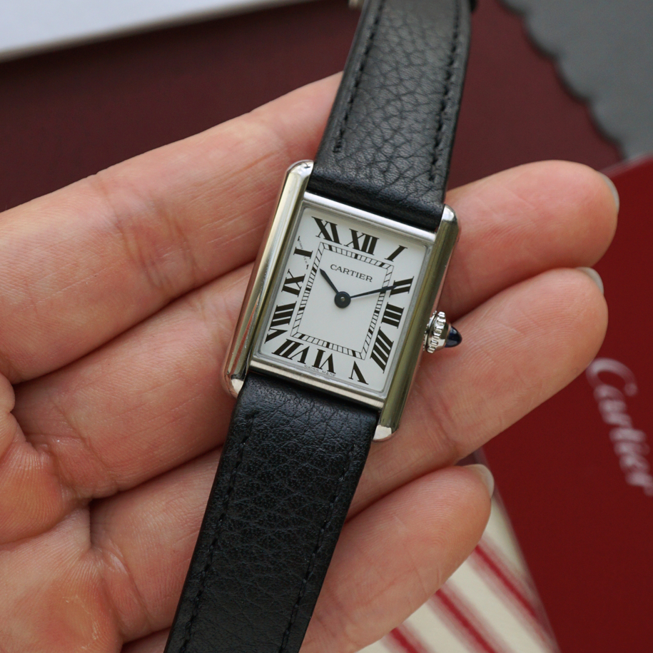 Cartier Small Tank Must WSTA0042 w/ 2021 Card Stainless Steel 22mm Quartz