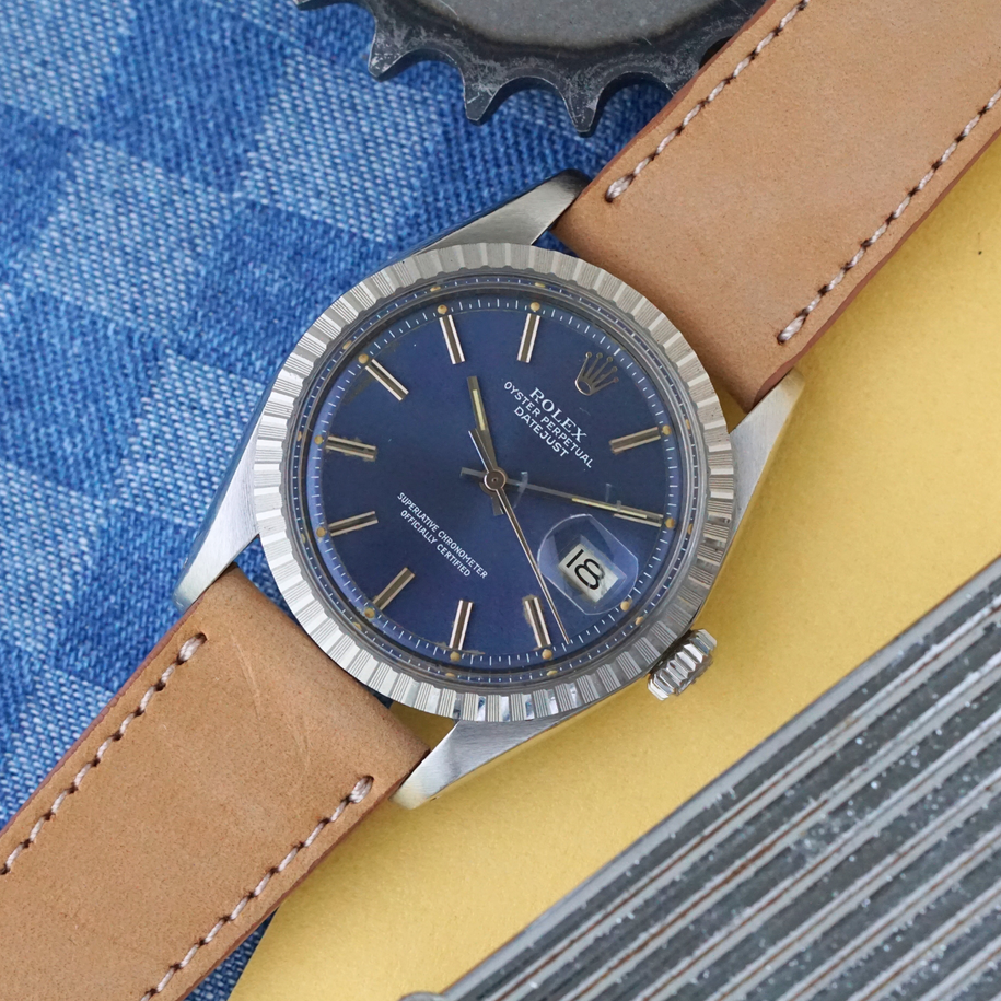 Rolex Vintage Datejust Ref. 1603 Blue Dial Stainless Steel, Circa 1977 Automatic