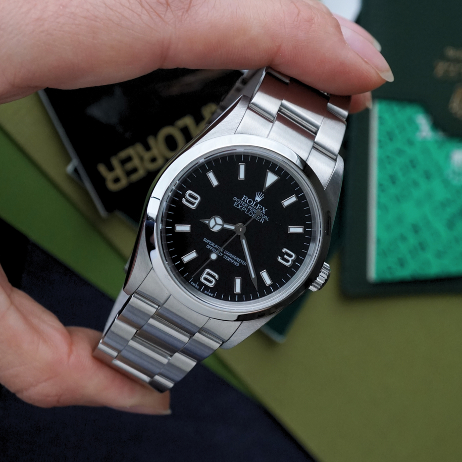 Rolex Explorer I 2003 Papers Ref. 114270 Stainless Steel Box Books Tags Complete
