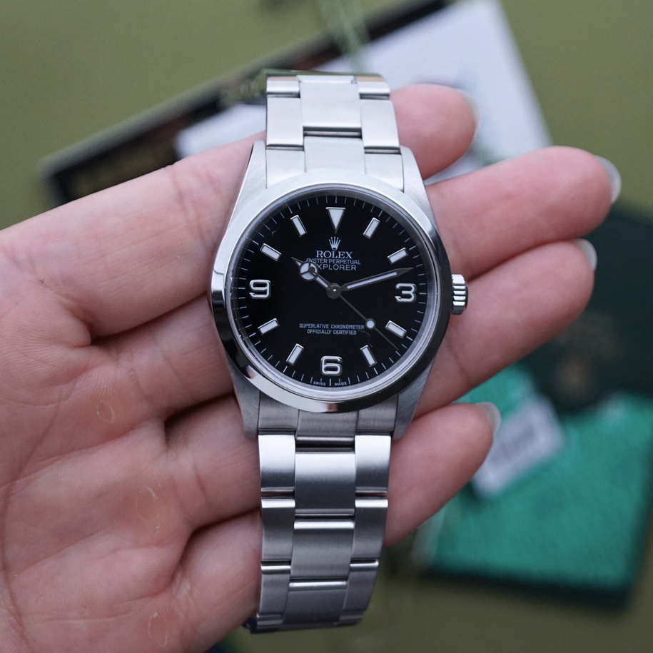 Rolex Explorer I 2003 Papers Ref. 114270 Stainless Steel Box Books Tags Complete