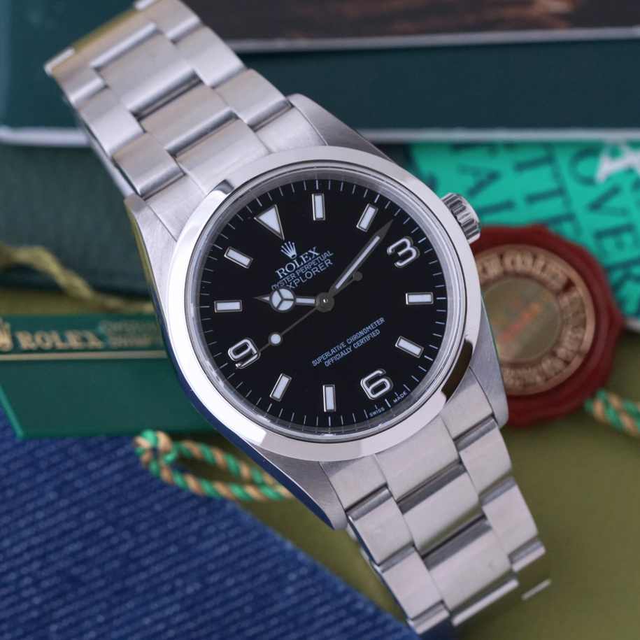 Rolex Explorer I 2003 Papers Ref. 114270 Stainless Steel Box Books Tags Complete