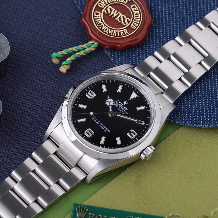 Rolex Explorer I 2003 Papers Ref. 114270 Stainless Steel Box Books Tags Complete