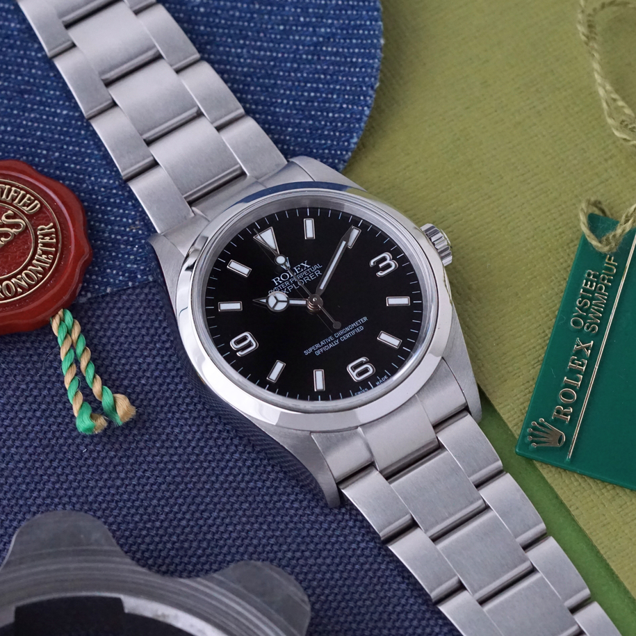 Rolex Explorer I 2003 Papers Ref. 114270 Stainless Steel Box Books Tags Complete