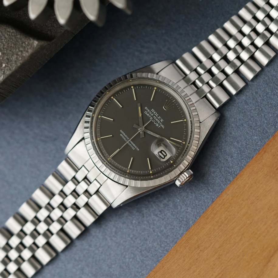 Rolex Vintage Datejust Ref. 1603 Grey Dial Stainless Steel Jubilee, Circa 1972