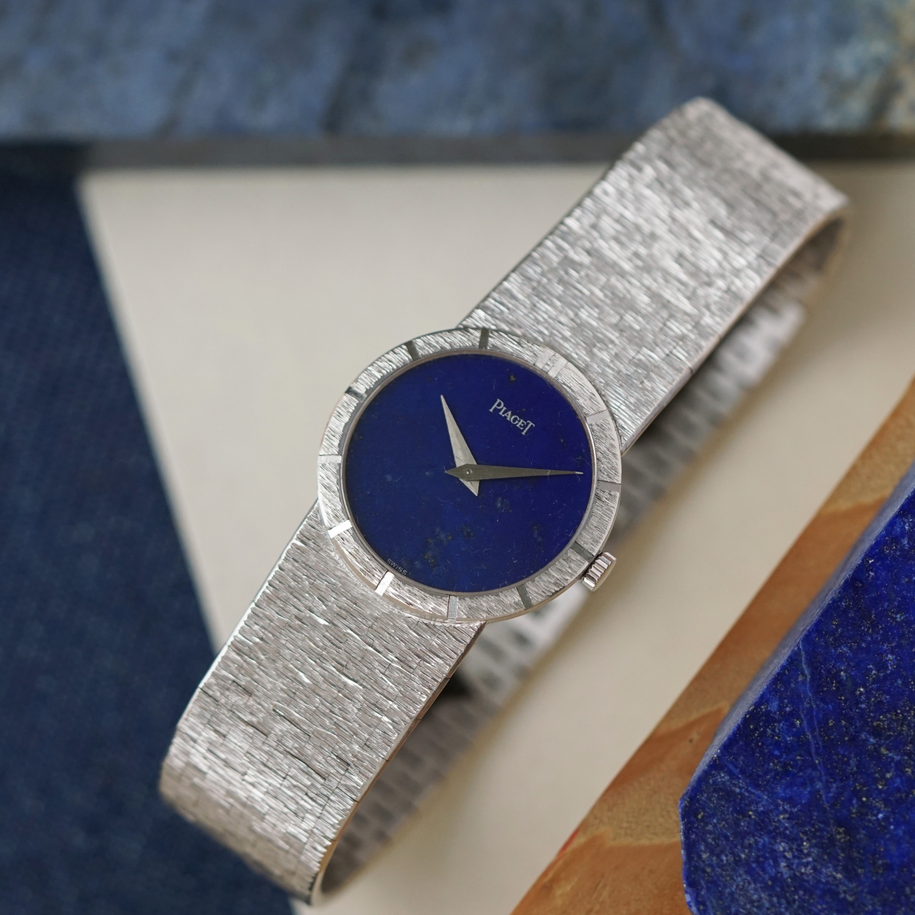 Piaget Vintage Lapis 9701A6 18k White Gold Bracelet, Circa 1970s