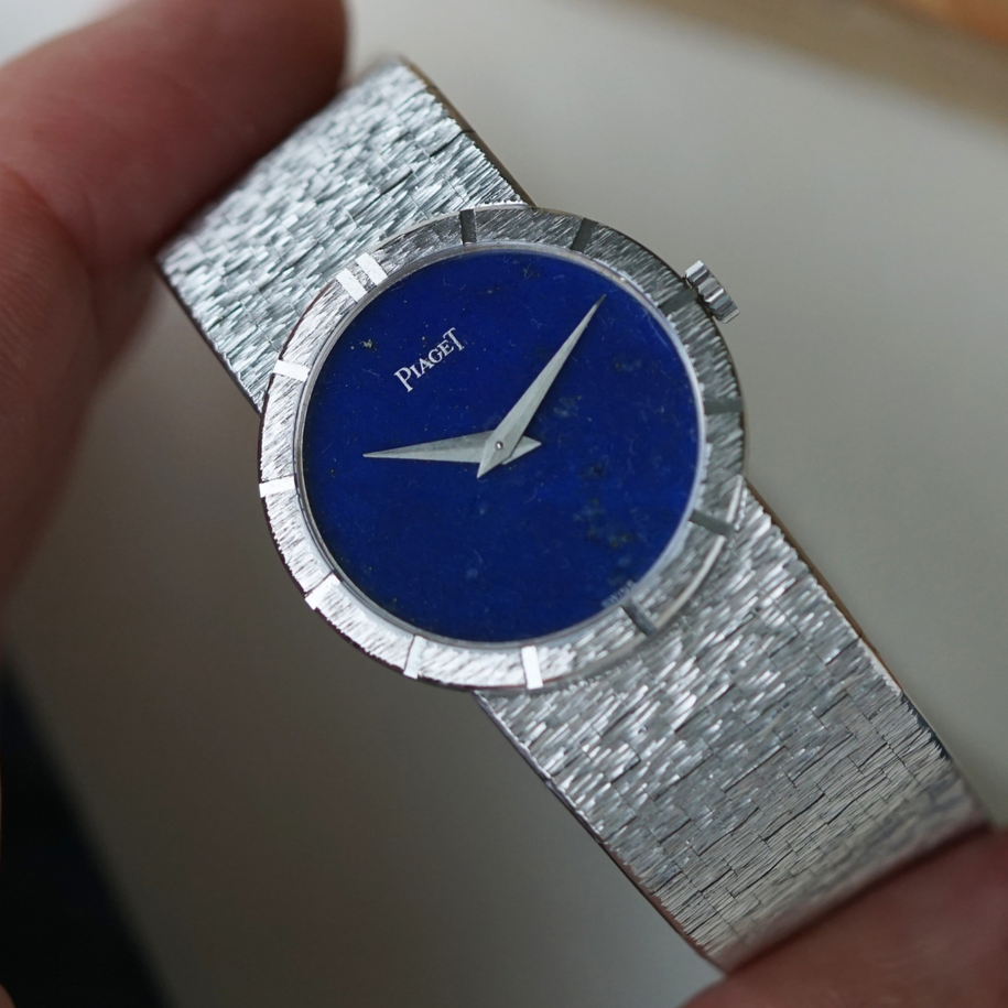 Piaget Vintage Lapis 9701A6 18k White Gold Bracelet, Circa 1970s