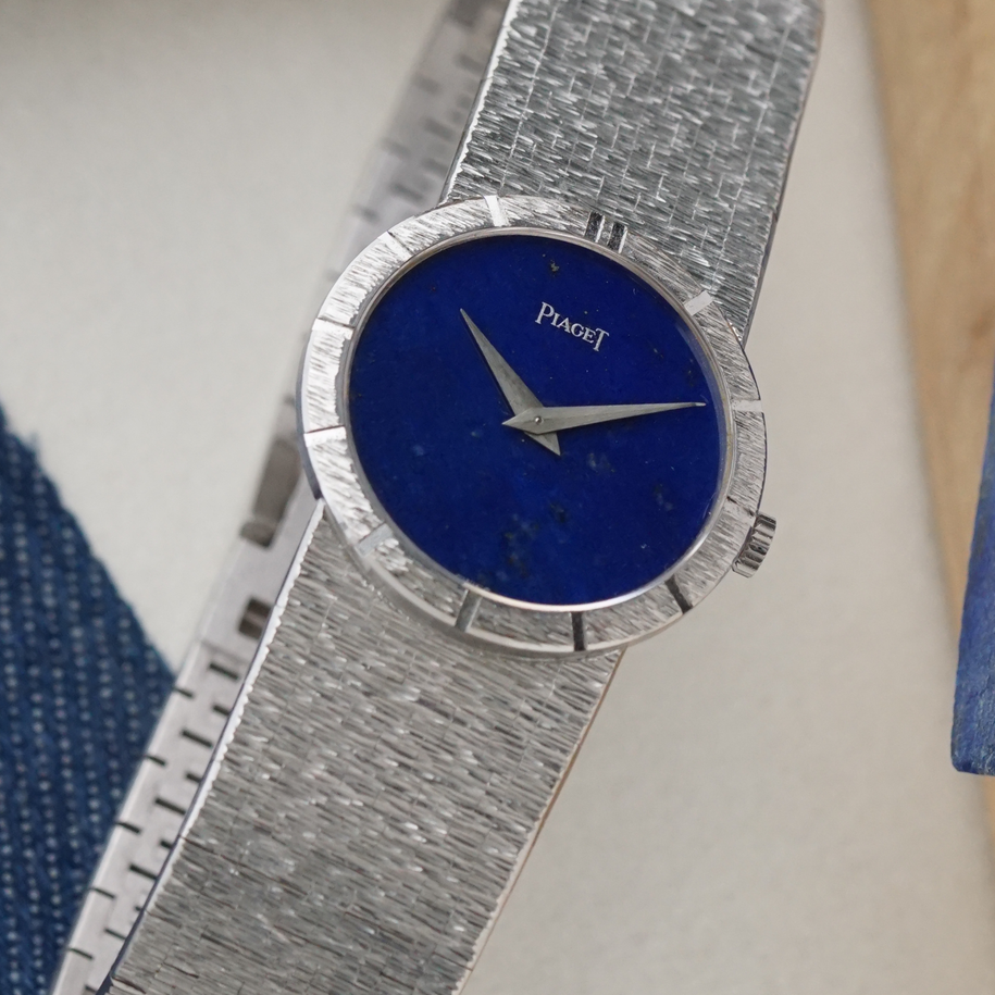 Piaget Vintage Lapis 9701A6 18k White Gold Bracelet, Circa 1970s