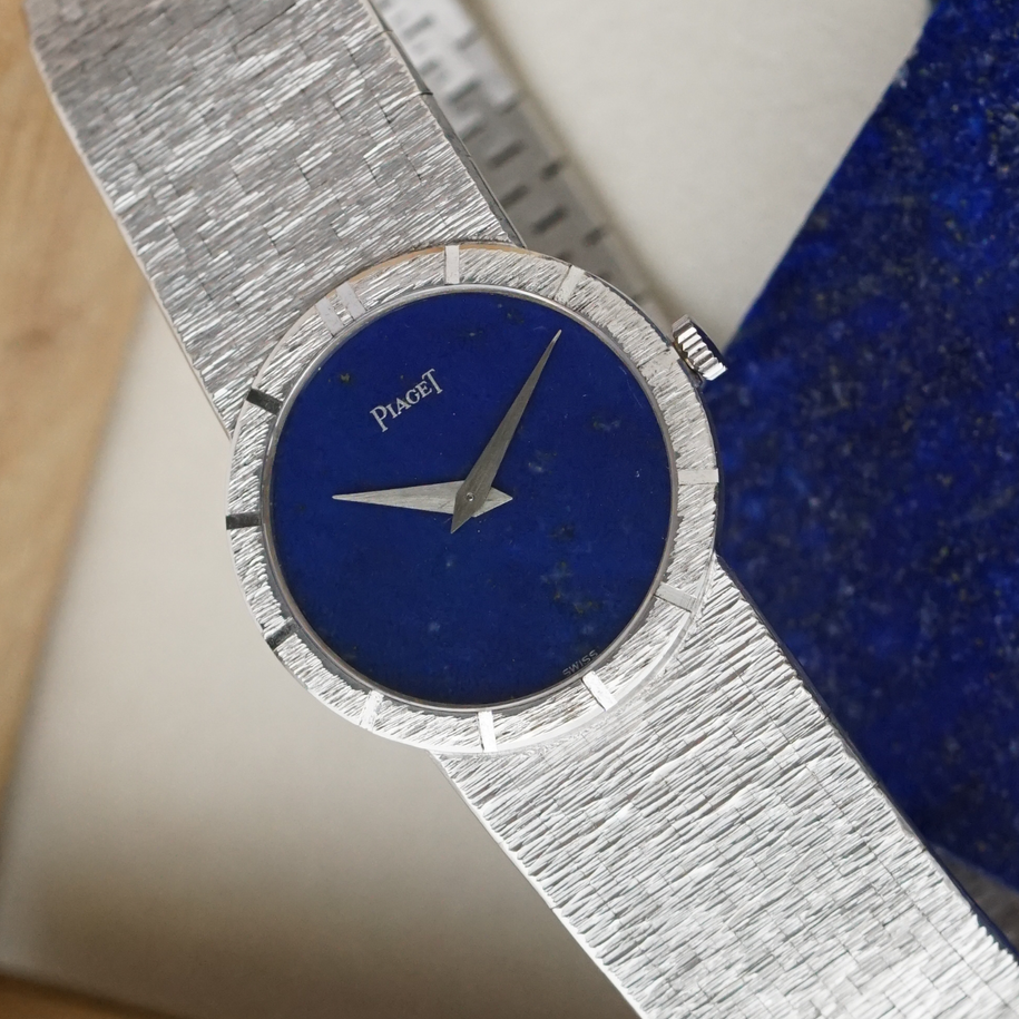 Piaget Vintage Lapis 9701A6 18k White Gold Bracelet, Circa 1970s