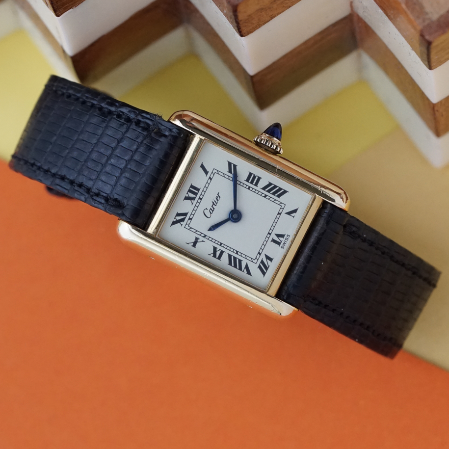 Cartier Vintage Tank Must Gold-Plated Small Manual Wind, Circa 1970s