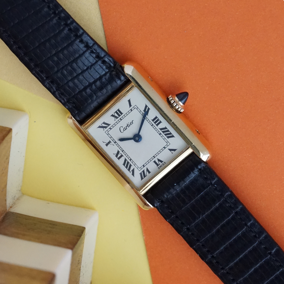 Cartier Vintage Tank Must Gold-Plated Small Manual Wind, Circa 1970s