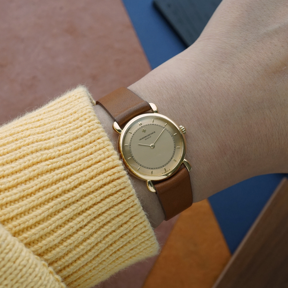 1980s Vacheron Constantin 15084 18k Gold Sigma Dial Manual Wind w/ 18k Maltese Buckle