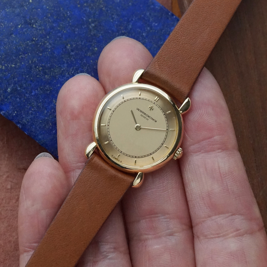 1980s Vacheron Constantin 15084 18k Gold Sigma Dial Manual Wind w/ 18k Maltese Buckle