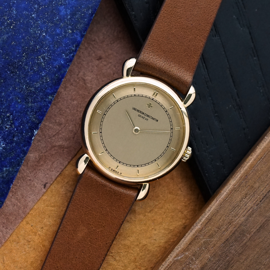 1980s Vacheron Constantin 15084 18k Gold Sigma Dial Manual Wind w/ 18k Maltese Buckle