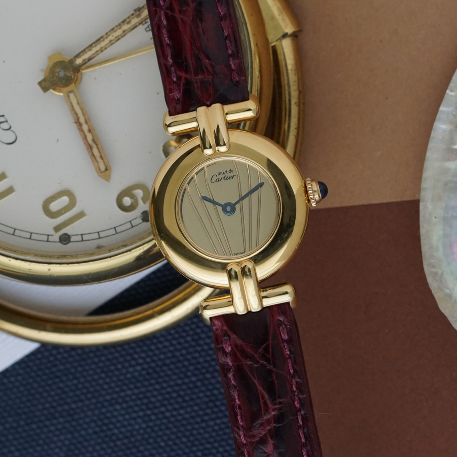 Cartier Must de Cartier Colisee Mirror Sunburst Vermeil 1980-90s