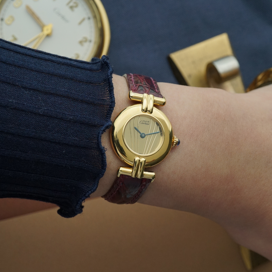 Cartier Must de Cartier Colisee Mirror Sunburst Vermeil 1980-90s
