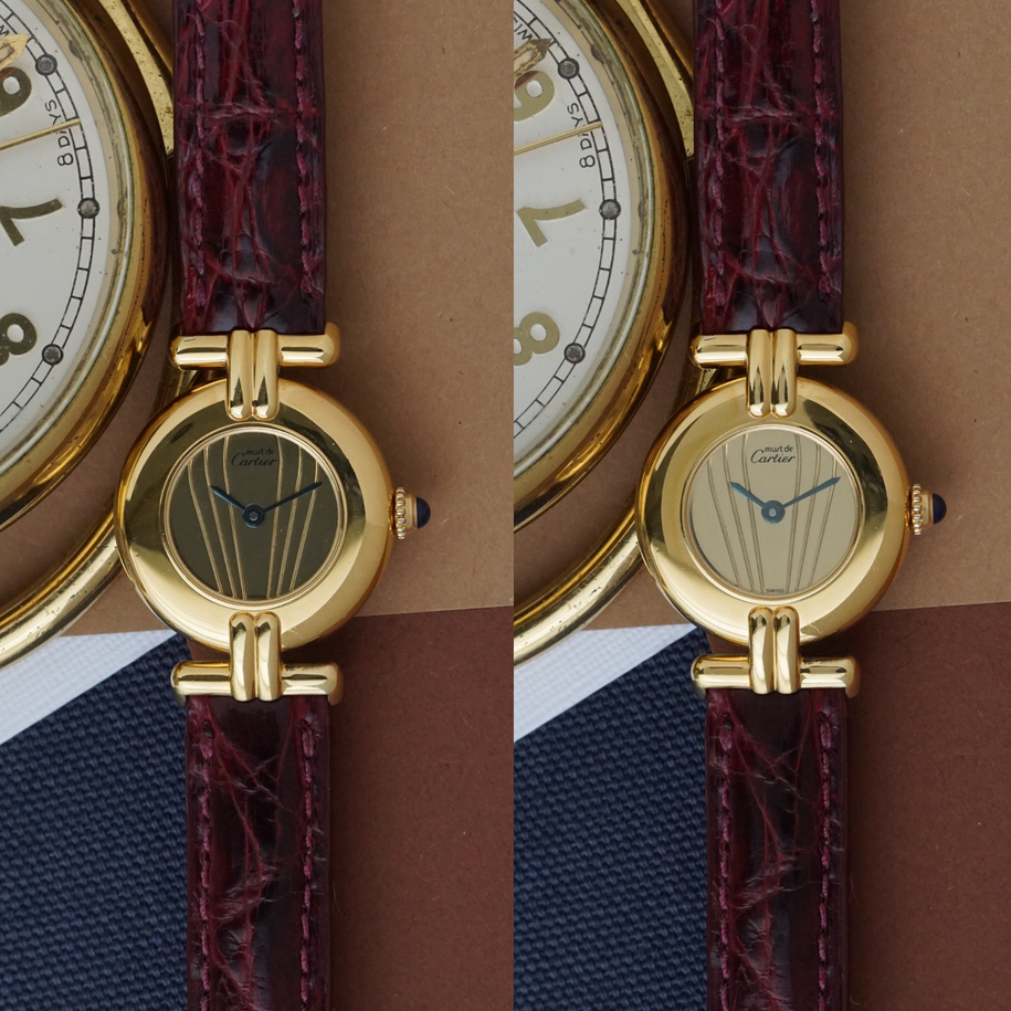 Cartier Must de Cartier Colisee Mirror Sunburst Vermeil 1980-90s