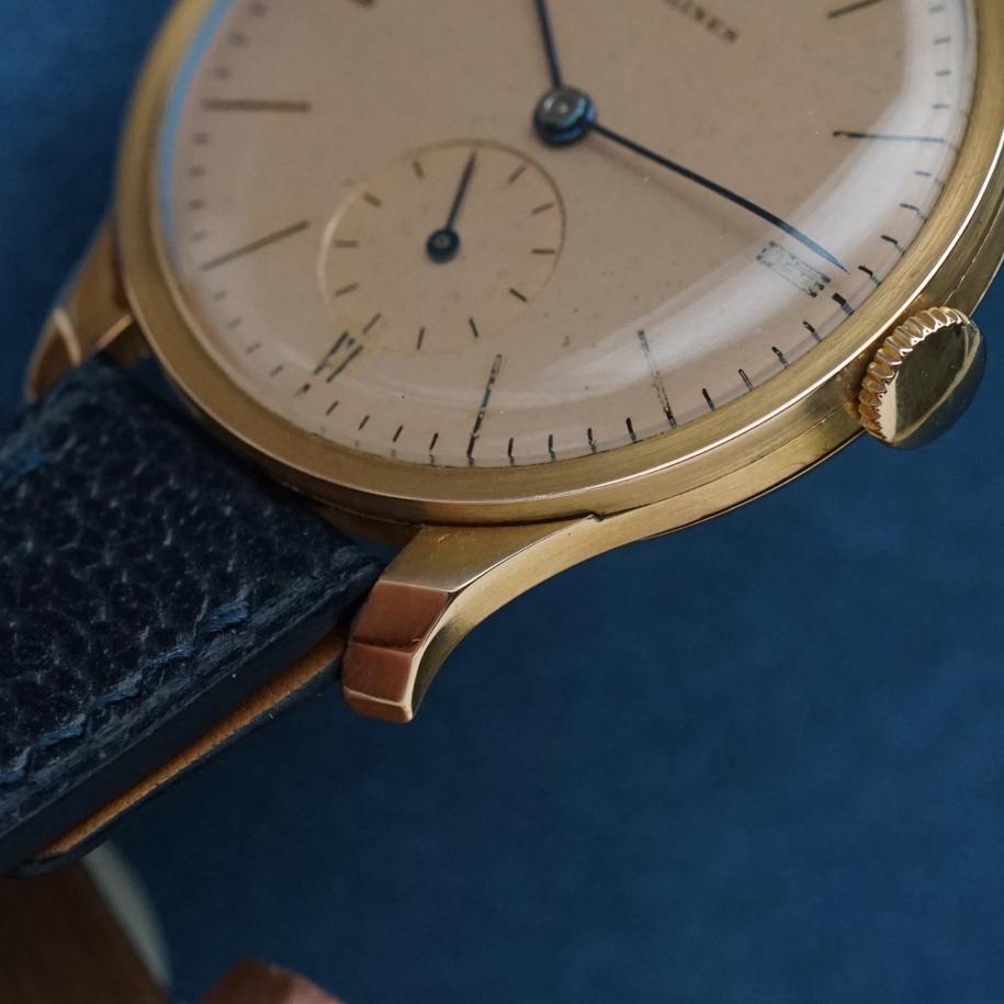 Longines Vintage 1940s 18K Rose Gold Calatrava Style Manual Wind Watch