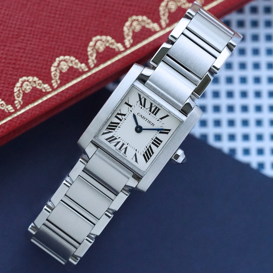 Cartier Tank Française Small W51008Q3 Stainless Steel Certificate 2013
