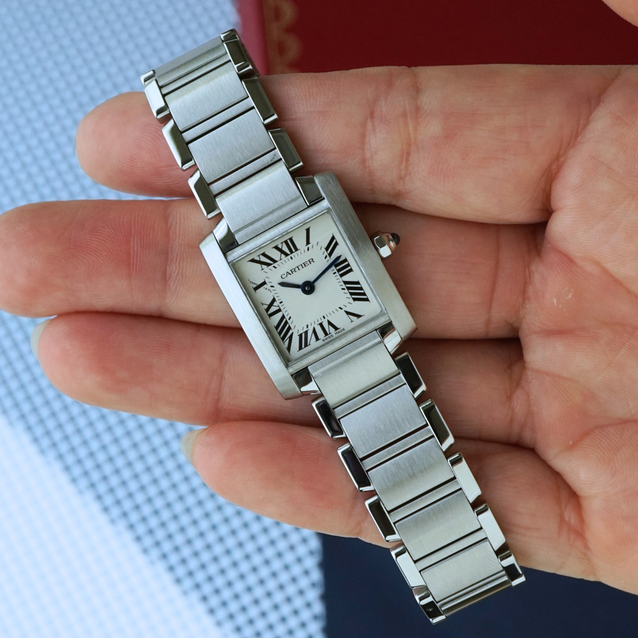 Cartier Tank Française Small W51008Q3 Stainless Steel Certificate 2013