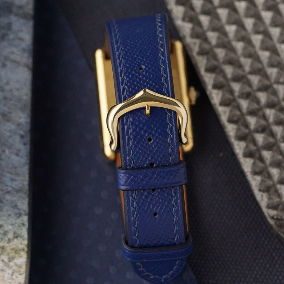 Cartier Must de Cartier Tank Blue Dial Vermeil Manual Wind 1970s