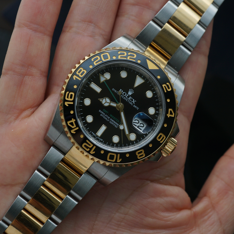Rolex GMT Master II 116713LN Two Tone Ceramic Automatic Stainless Steel 18k Yellow Gold