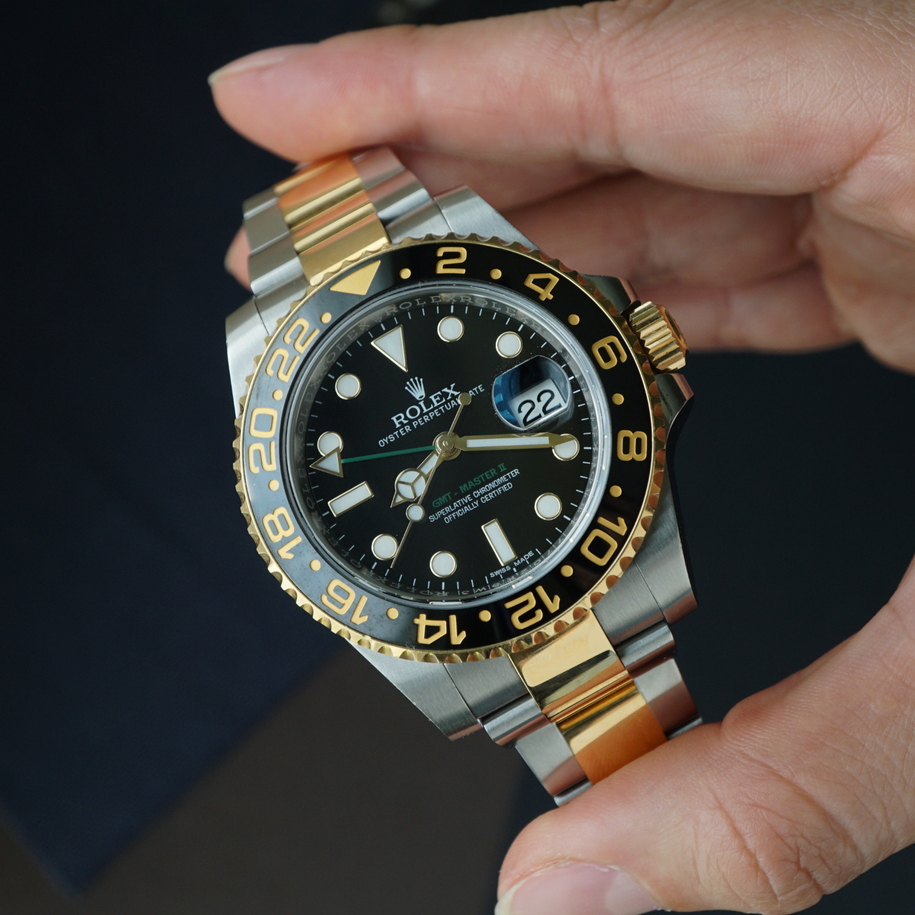 Rolex GMT Master II 116713LN Two Tone Ceramic Automatic Stainless Steel 18k Yellow Gold