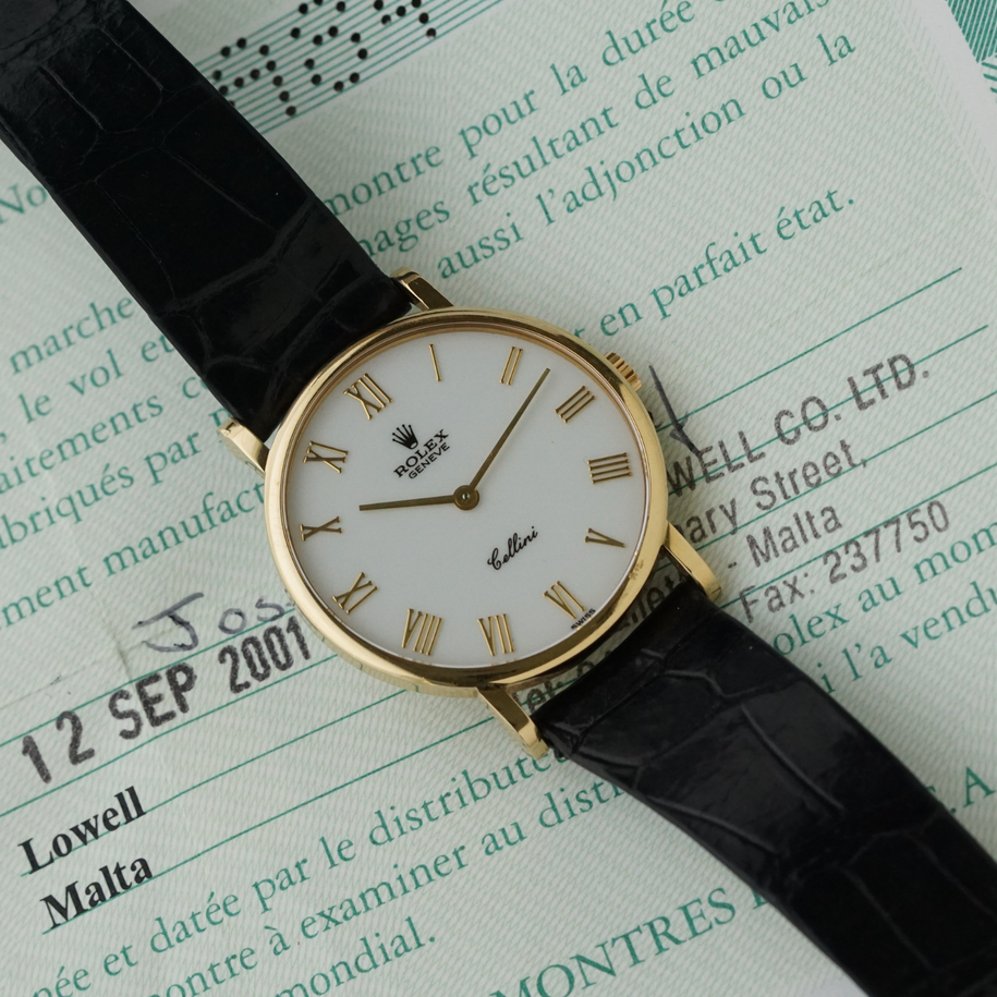 Rolex Cellini 5112 18k Yellow Gold 2001 Papers