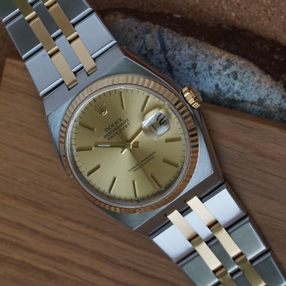 Rolex Oysterquartz Datejust 17013 Two-Tone K Serial Circa 2001
