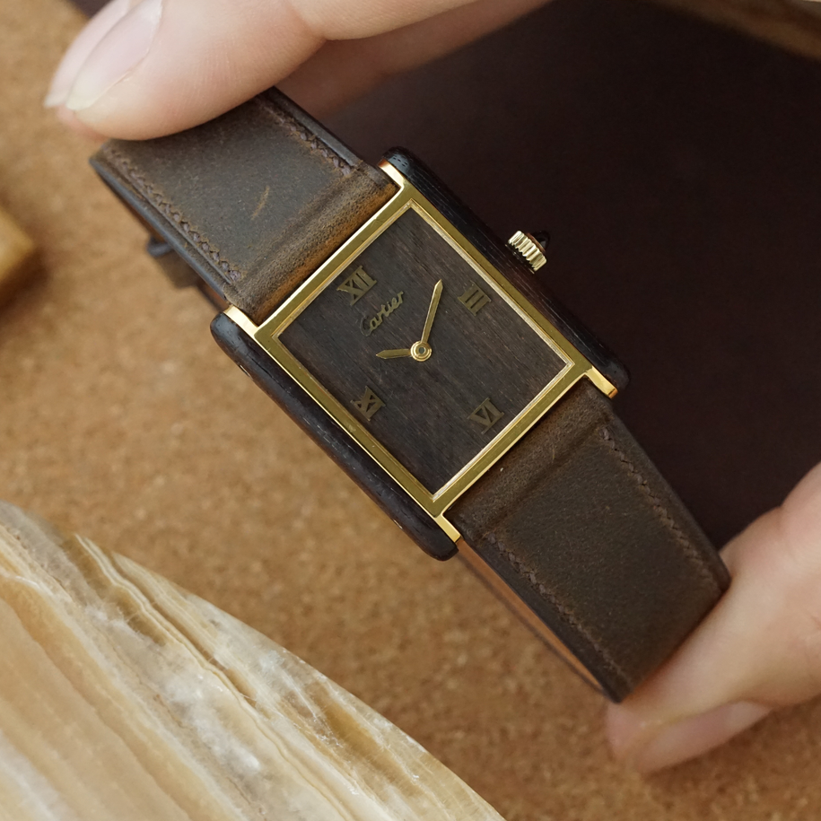 Cartier Tank Palissandre de Rio 20611 Gold Plated Manual Wind 1970s