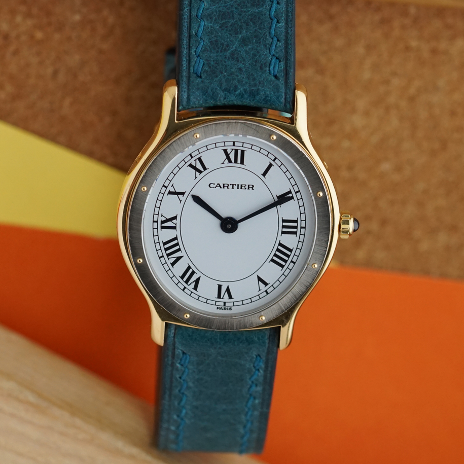 Vintage Cartier Arcade 18k Gold & Steel 1980s