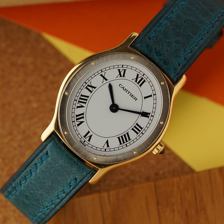 Vintage Cartier Arcade 18k Gold & Steel 1980s